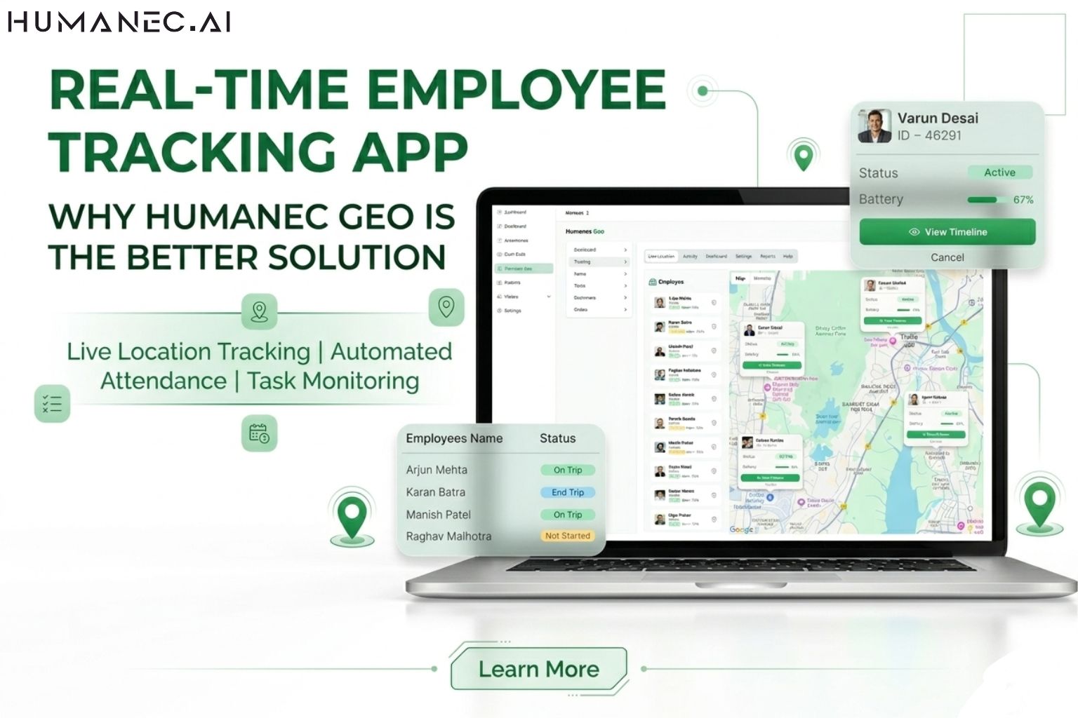 Real-Time Employee Tracking App | Why Humanec Geo is Better<